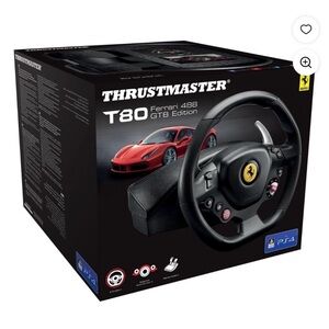 FOR PARTS OR REPAIR — Thrustmaster T80 Ferrari 488 GTB Edition Racing Wheel
